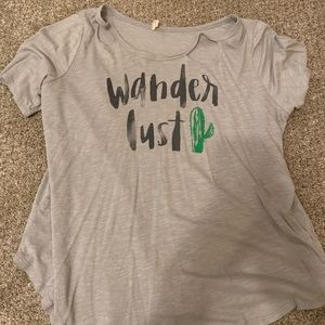 Short sleeve “Wanderlust” top